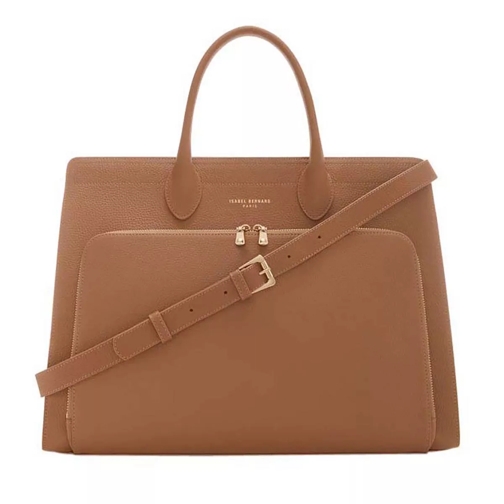 Isabel Bernard Honoré Nadine camel calfskin leather handbag with  camel Business Bag