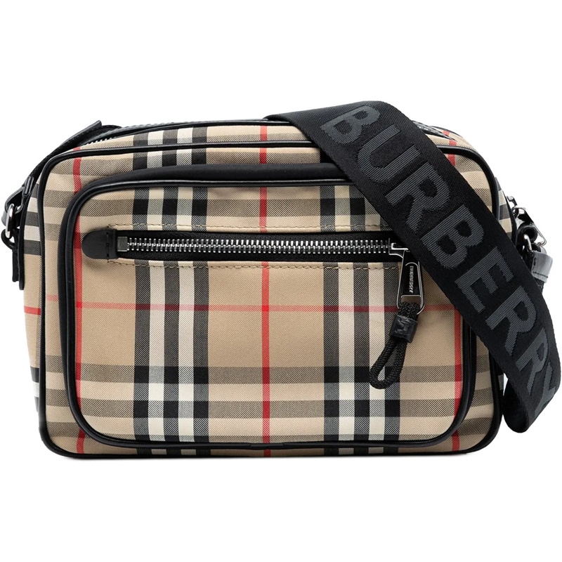 Burberry Schultertasche House Check Canvas Paddy Crossbody braun