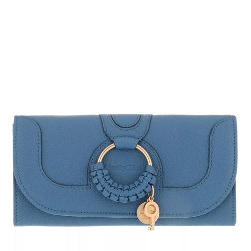 See By Chloé Hana Wallet Large Moonlight Blue Portemonnaie mit Überschlag
