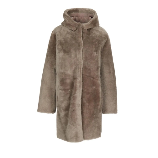 Arma Manteaux en cuir Sama Merino Nappa taupe