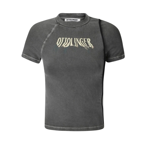 Ottolinger T-shirts Slim Fit Logo T-Shirt Grey