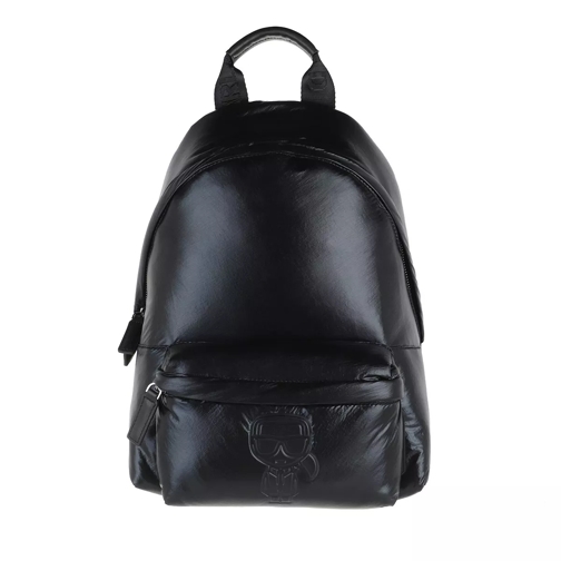 Karl Lagerfeld K/Ikonik Nylon Md Bp Metallic Metallic Black Backpack