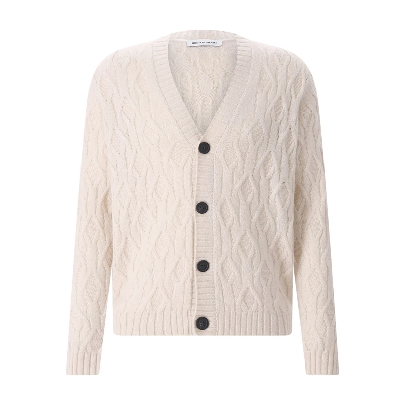 Iris von Arnim Vest Cardigan mit Kaschmir & Seide beige