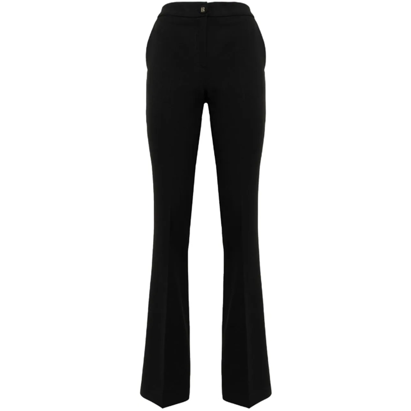 Blugirl  Fitted Black Trousers With Flared Hem Black
