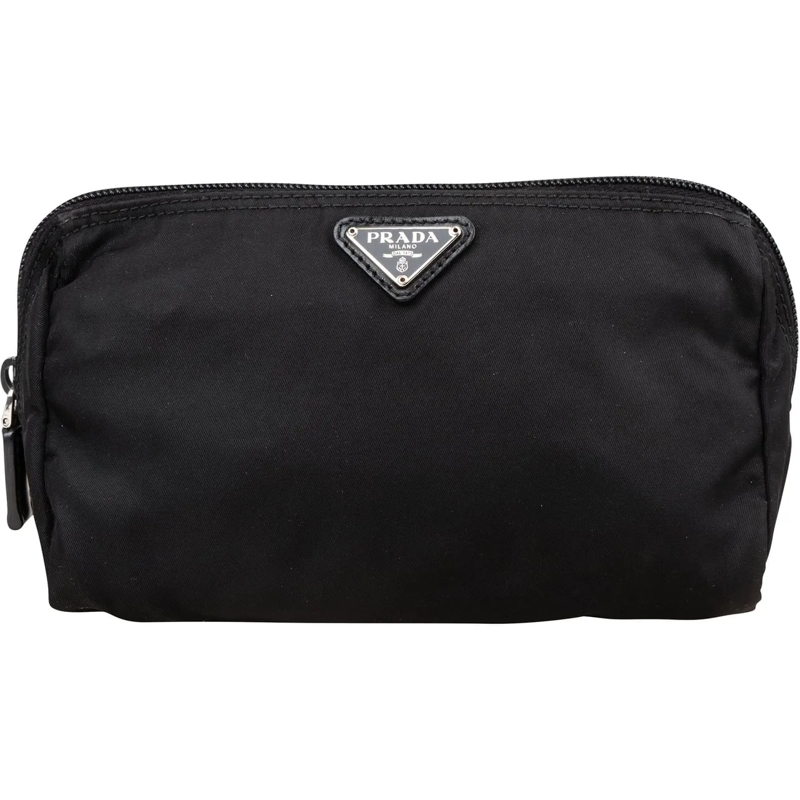 Prada Tote Prada Nylon Triangle Pouch schwarz