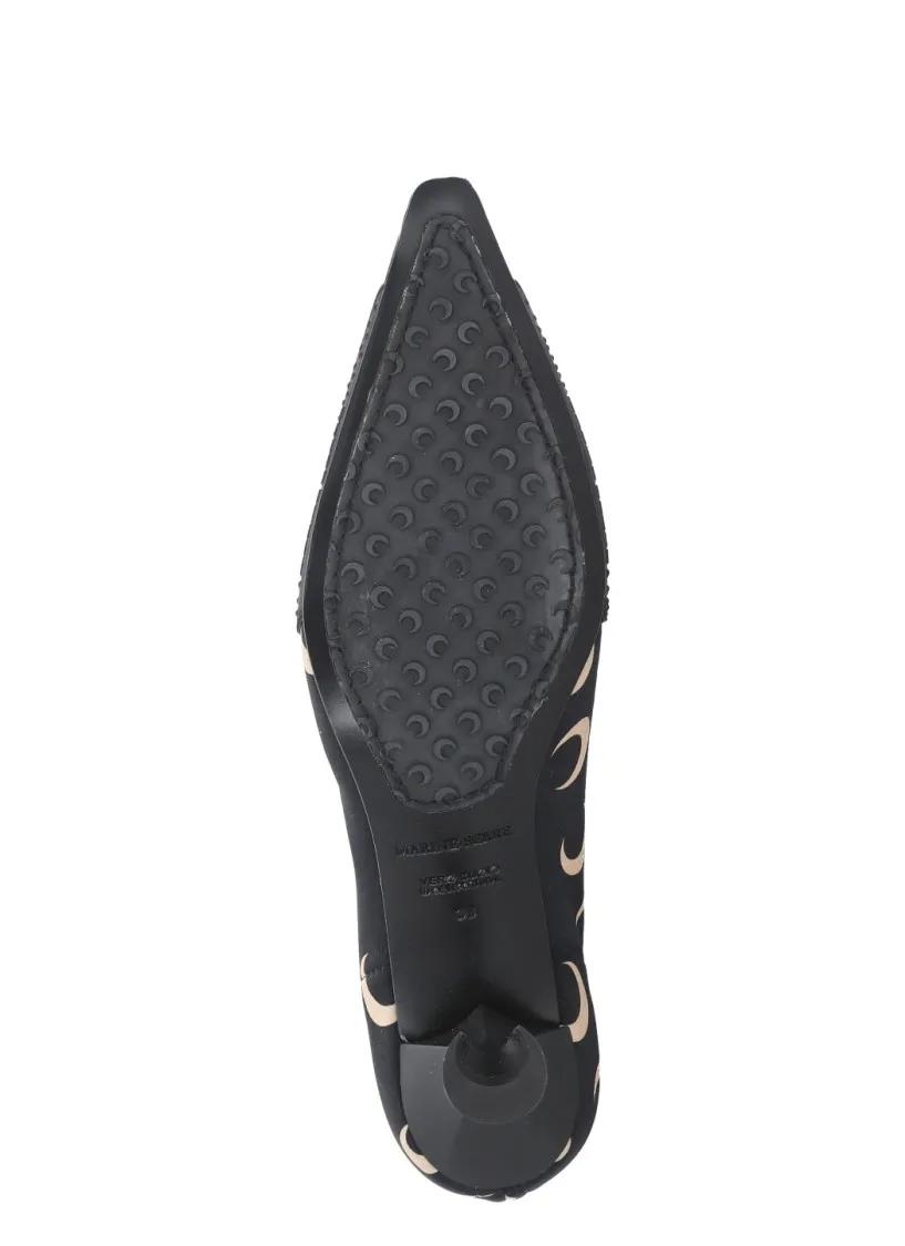 Thumbnail - Marine Serre Stiefel - Contrasting Color Moon Pattern Boots - Gr. 38 (EU) - in Schwarz - für Damen