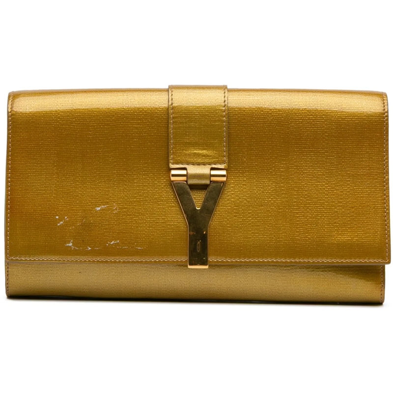 Saint Laurent Clutch Patent Chyc Ligne Clutch gold