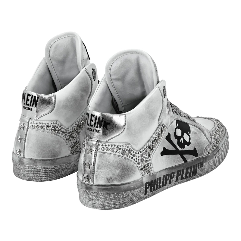 Philipp Plein Low-Top-Sneaker Hightop-Sneaker Retrokickz Mit Nietenverzierungen weiss(Image 2)