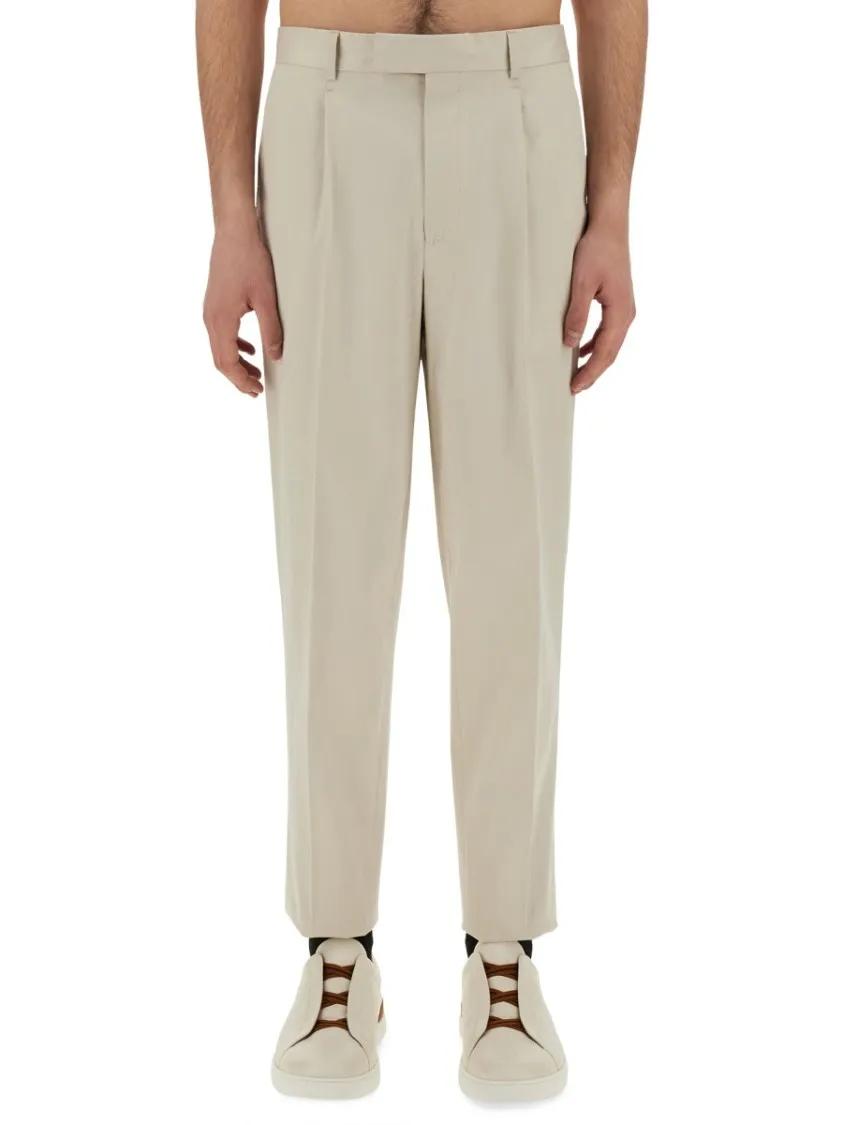 Thumbnail - Zegna - Tailored Pants With Front Pleat - Größe 48 - beige