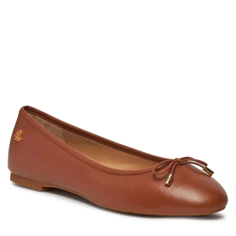 Lauren Ralph Lauren Ballerinas Jayna Flats Ballet Deep Saddle Tan(Image 4)