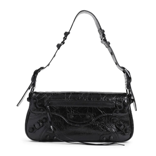 Balenciaga Black Calf Leather Le Cago Sling S Bag Black Schultertasche