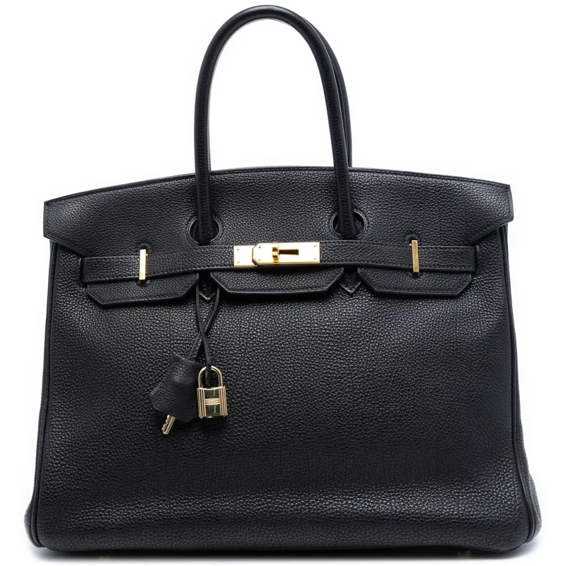 Hermès Tote Togo Birkin Retourne 35 schwarz