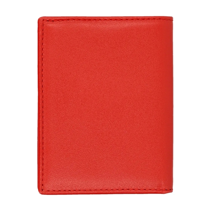 Comme des Garcons Geldbörse Red Leather Cardholder With Multiple Slots Red