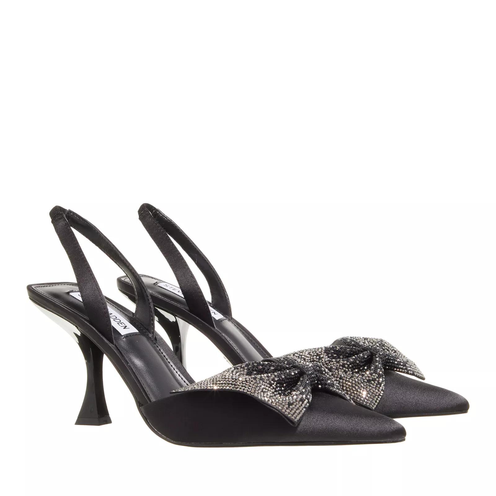 Steve Madden Niteowl Sandal Black Satin | Pump