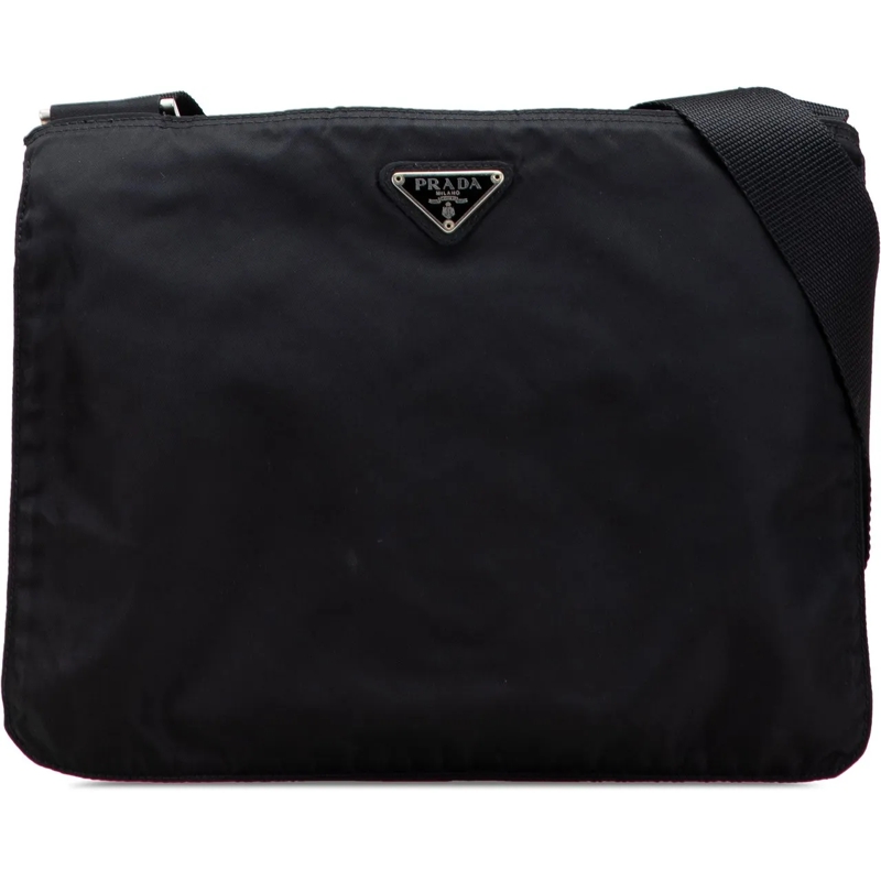 Prada Sac à bandoulière Tessuto Zip Top Crossbody schwarz