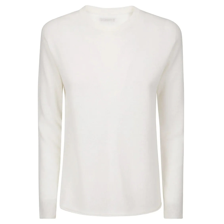 ARCHIVIO B Raw Cut Sweater White Pullover
