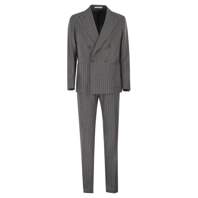 Tagliatore Pakcombinatie Double-Breasted Suit In Superfine Virgin Wool Grey