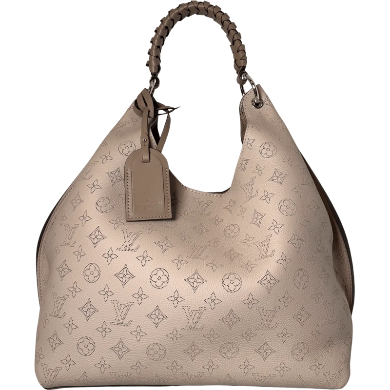 Louis Vuitton Schultertasche Louis Vuitton Carmel Mahina M21775 Galet / sehr gu taupe