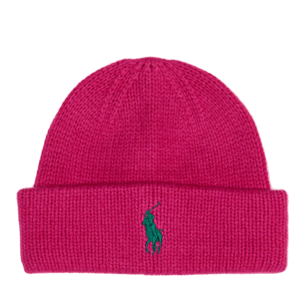 Polo Ralph Lauren Bright Beanie Hat Cold Weather Pink Sky