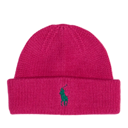 Polo Ralph Lauren Bright Beanie Hat Cold Weather Pink Sky Cappello di lana