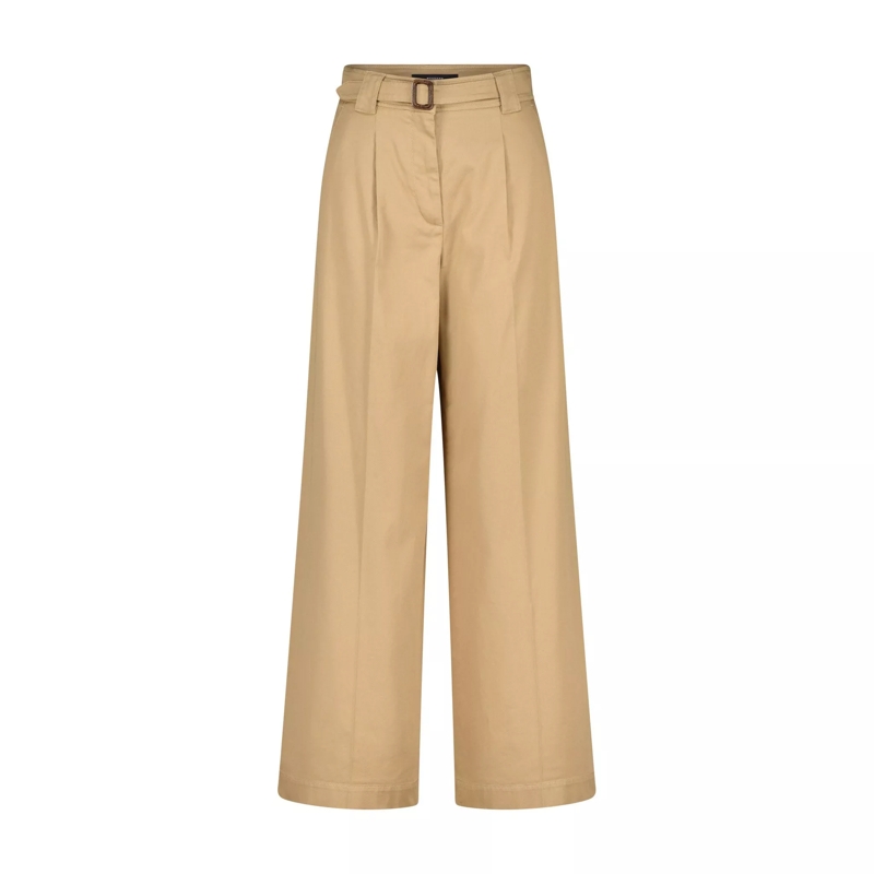 Max Mara  Baumwollhose Pino mit Gürtel 47702382870874 Braun