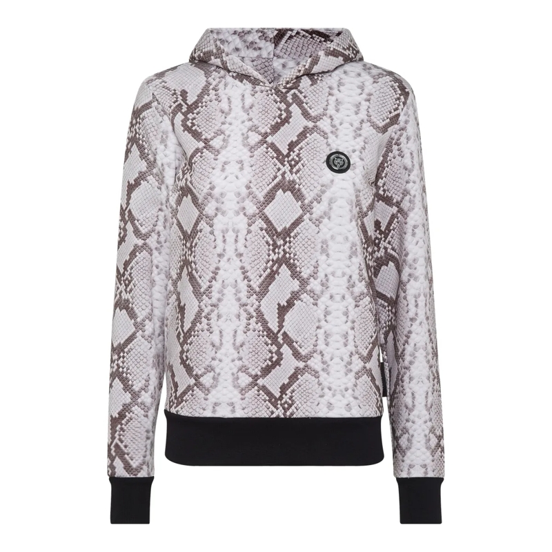 Plein Sport Daunenjacke Sweatjacke Mit Kapuze Python grau