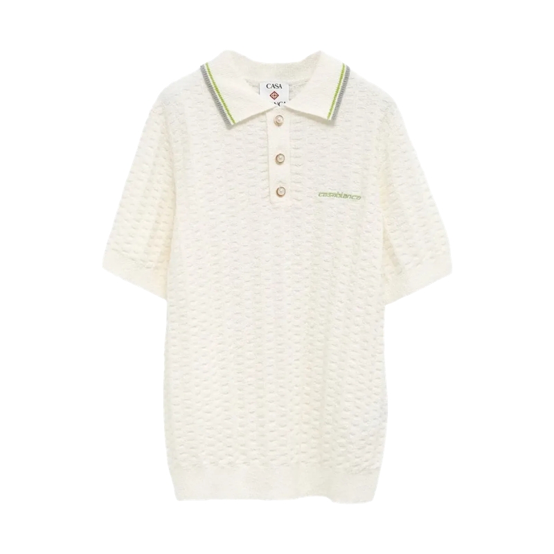 Casablanca Polohemd Polo Shirt mit Logo-Stick white white