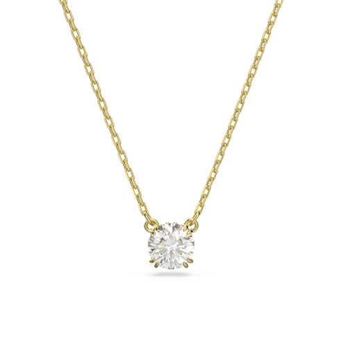 Swarovski Mittellange Halskette Constella Necklace Round cut Gold-tone plated White (Image 2)