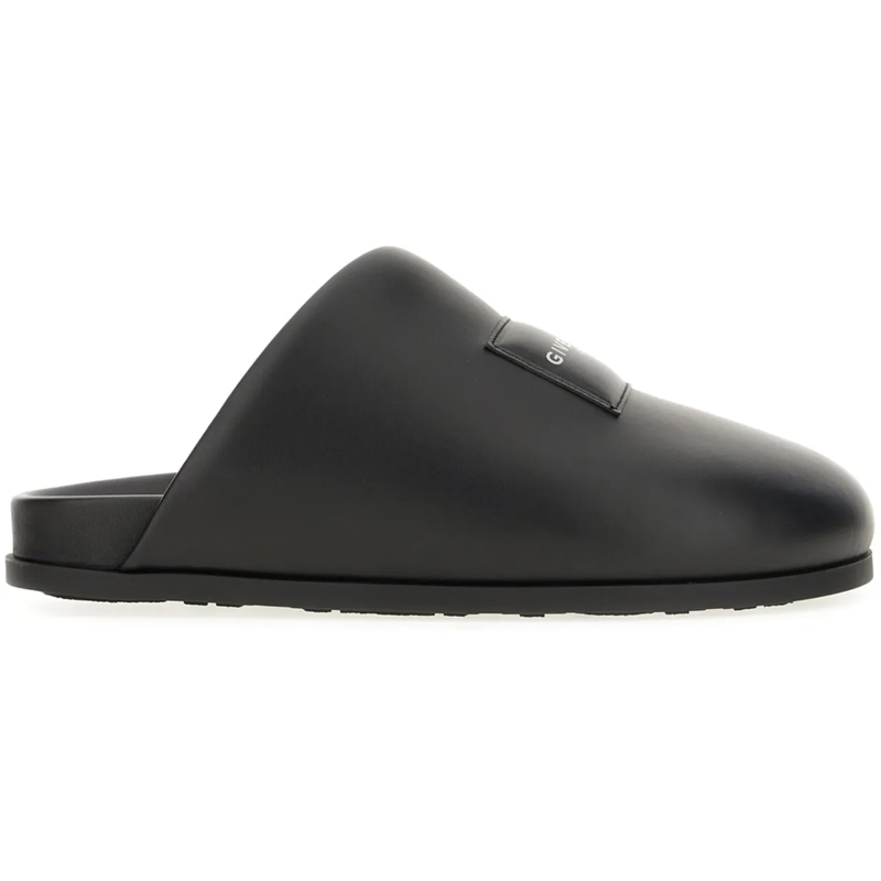 Givenchy Hausschuhe Black nappa leather mules schwarz