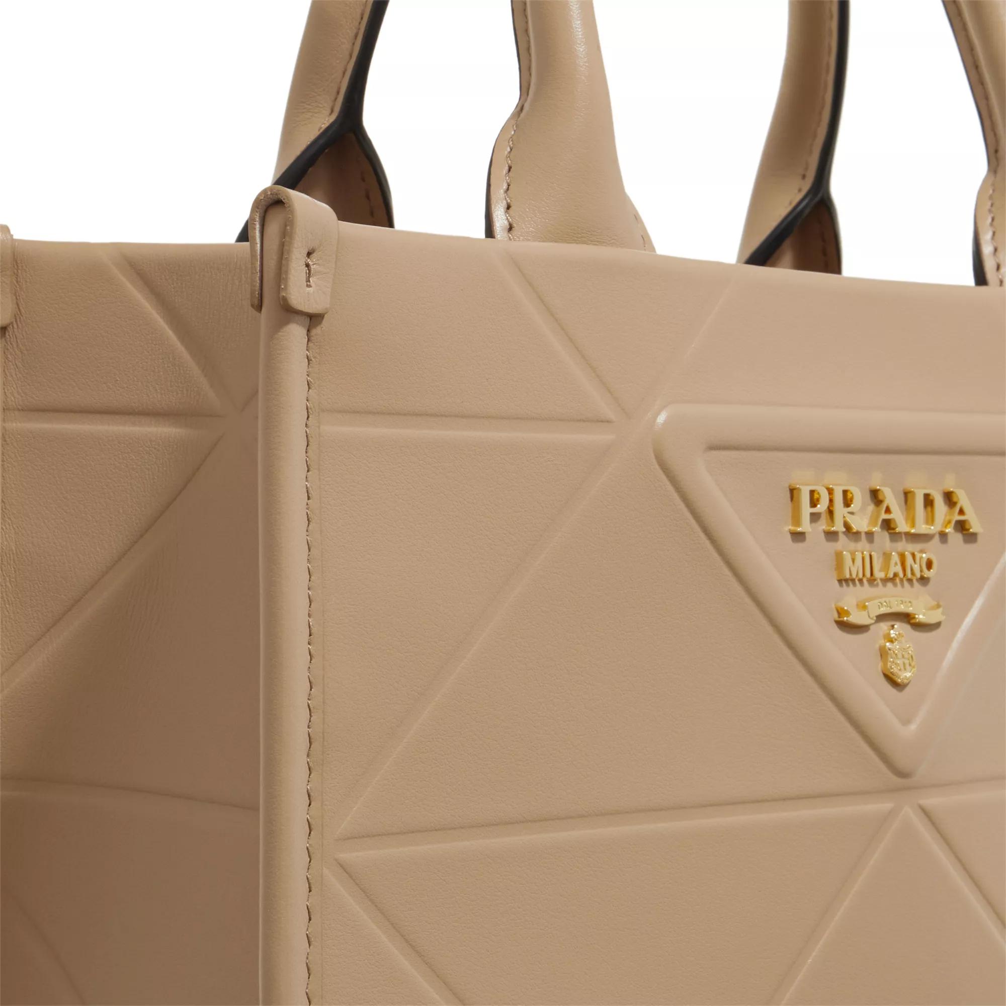 Prada Satchels Soft Calf Small Bag in beige