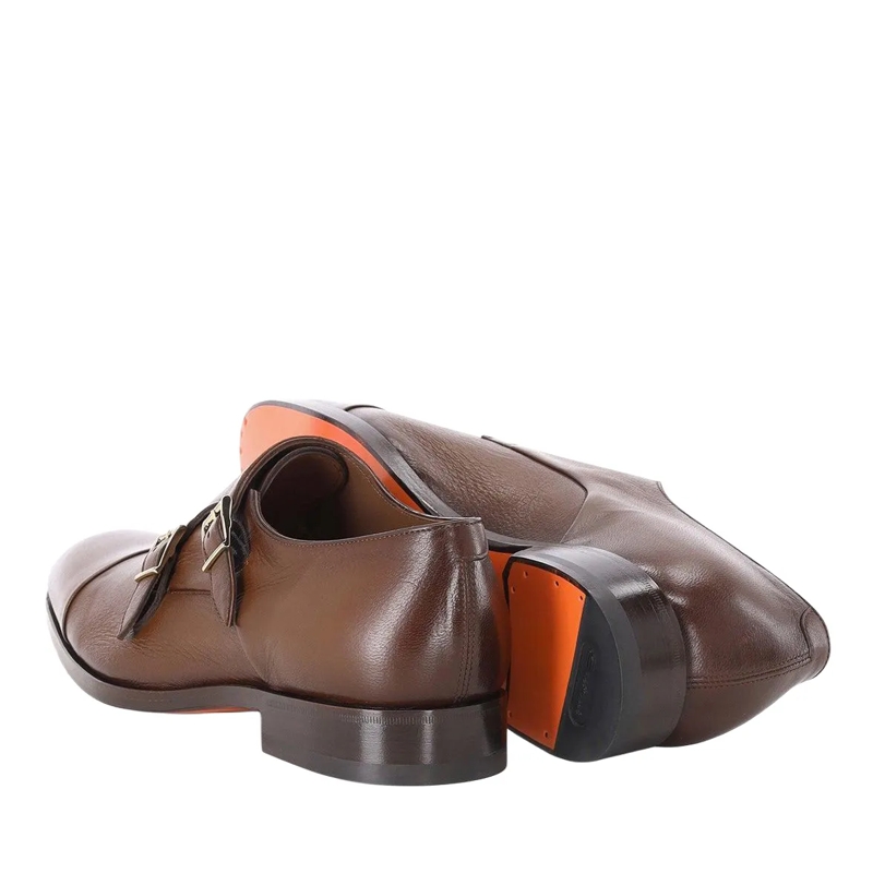 Santoni Monkstraps Doppel-Monkstraps aus Glattleder braun(Image 2)