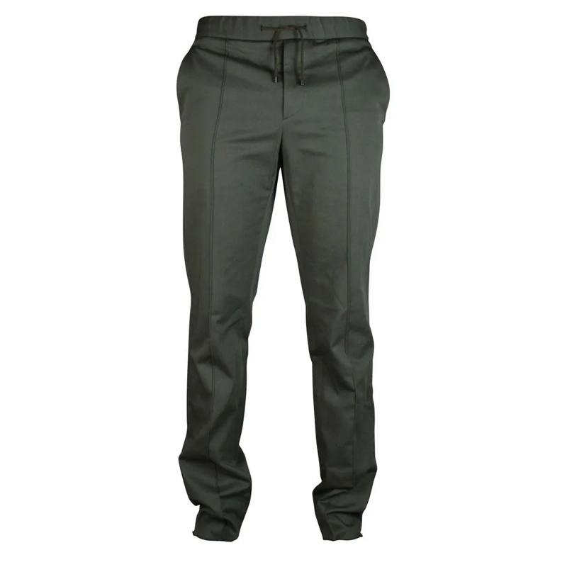Valentino Garavani joggingbroek Casual Khaki Trousers With Drawstring Waist Grey