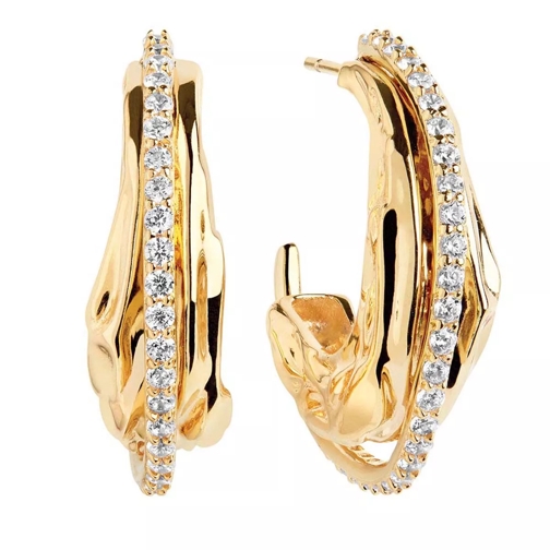 Sif Jakobs Jewellery Vulcanello Grande  Earrings Yellow Gold Hoop