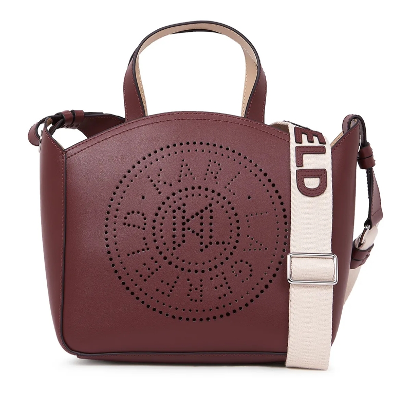 Karl Lagerfeld Shopper K/CIRCLE KLEINE TOTE-BAG MIT LOCHMUSTER weinrot