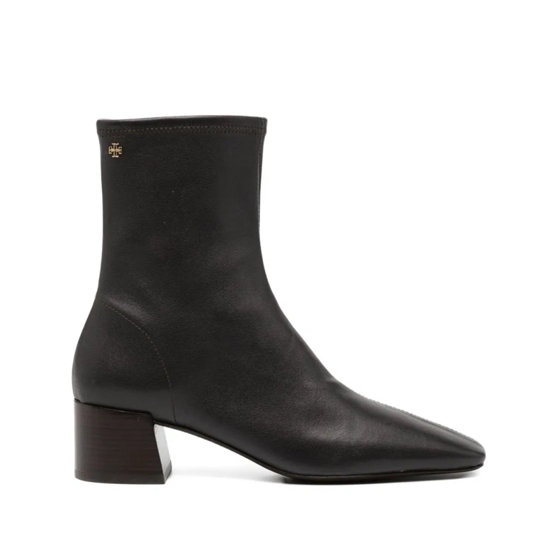 Tory Burch Laarzen Smooth Leather Ankle Boots With Pointed Toe Black