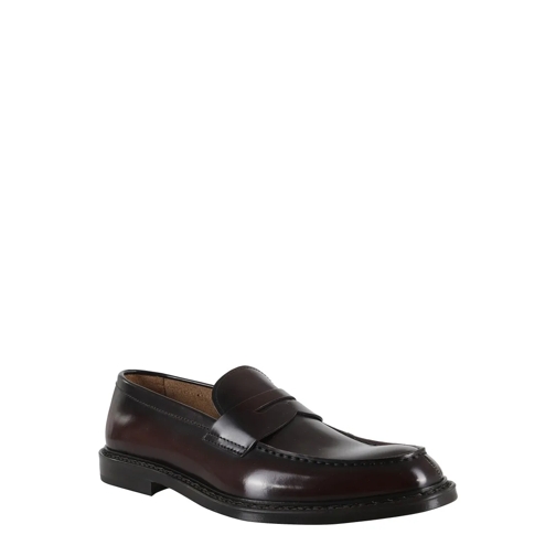 Doucal's Mocassin Polished Leather Penny Loafers Brown (Image 2)