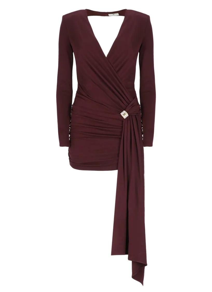 Elisabetta Franchi - Draped Dress - Größe 44 - rot