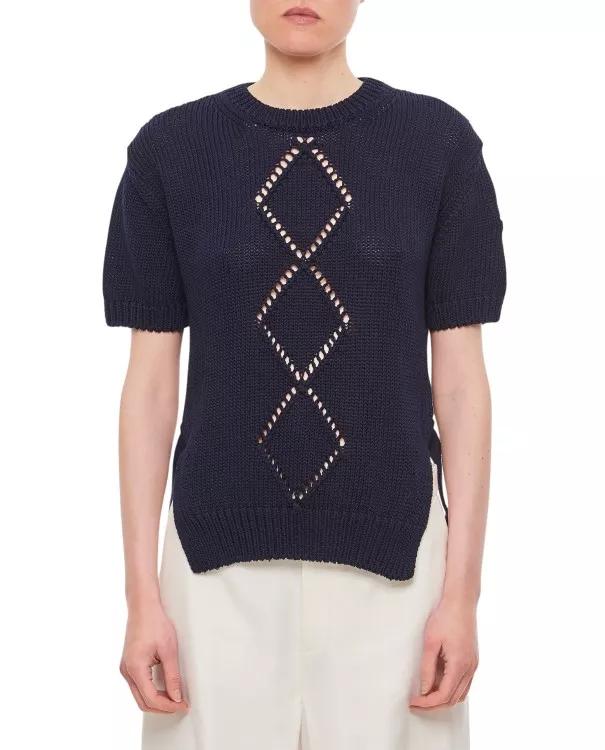 Moncler - Knit Top - Größe XS - blau