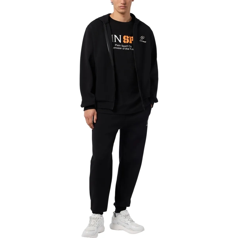 Plein Sport Top Pique Zip Hoodie Icon schwarz(Image 4)