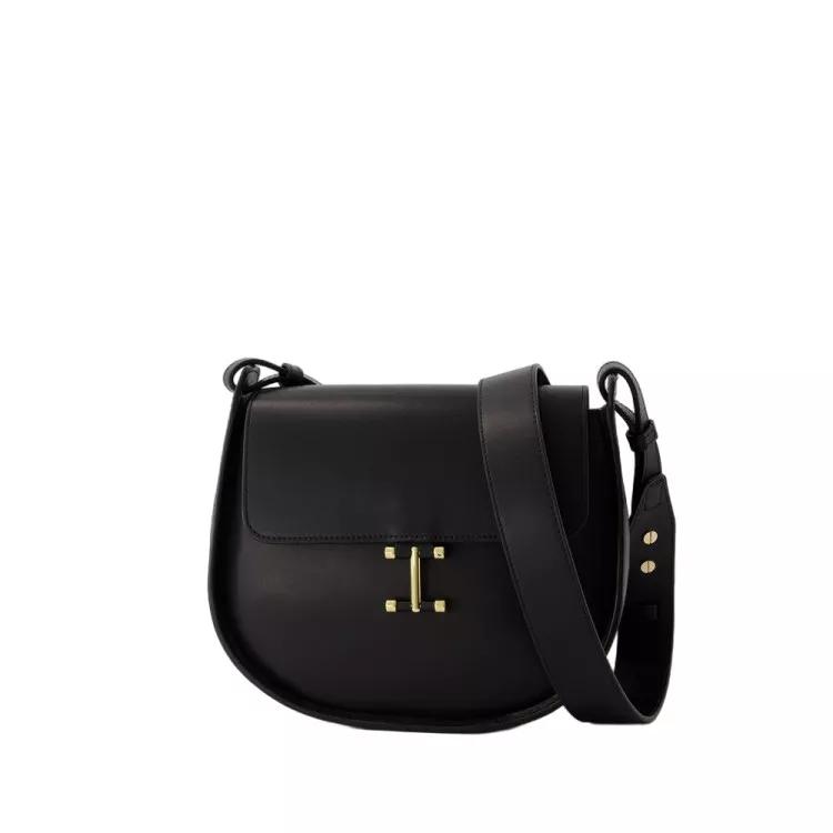 Ines De La Fressange Shopper - Senda Shoulder Bag - Leather - Black - Gr. unisize - in Schwarz - für Damen