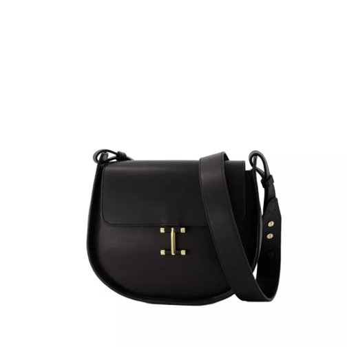 Ines De La Fressange Senda Shoulder Bag - Leather - Black Black Schultertasche