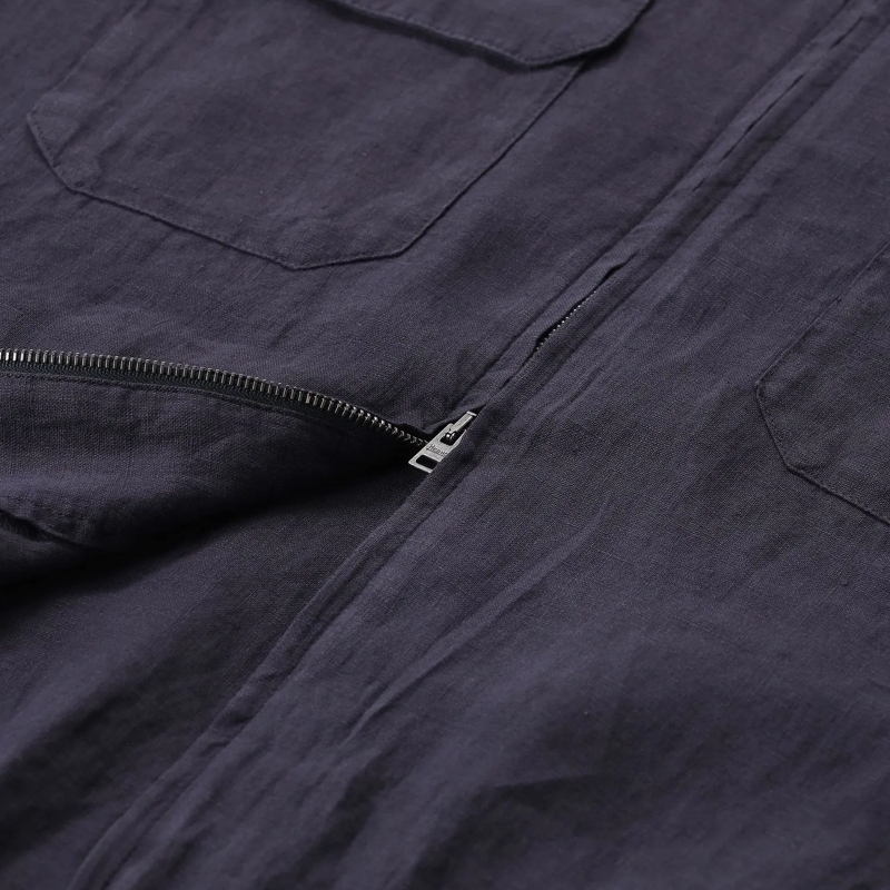 Herno Overgangsjas Jacke aus  Leinen blau(Image 3)