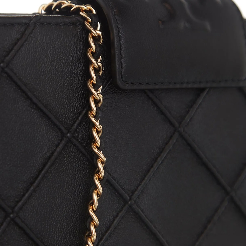 Tory Burch Wallet On A Chain Fleming Mini Chain Wallet Black(Image 4)