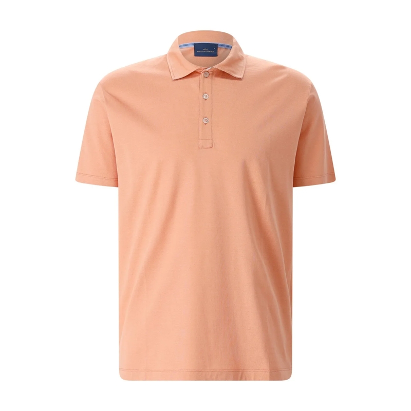 Paul & Shark Polohemd Polshirt aus Baumwolle orange