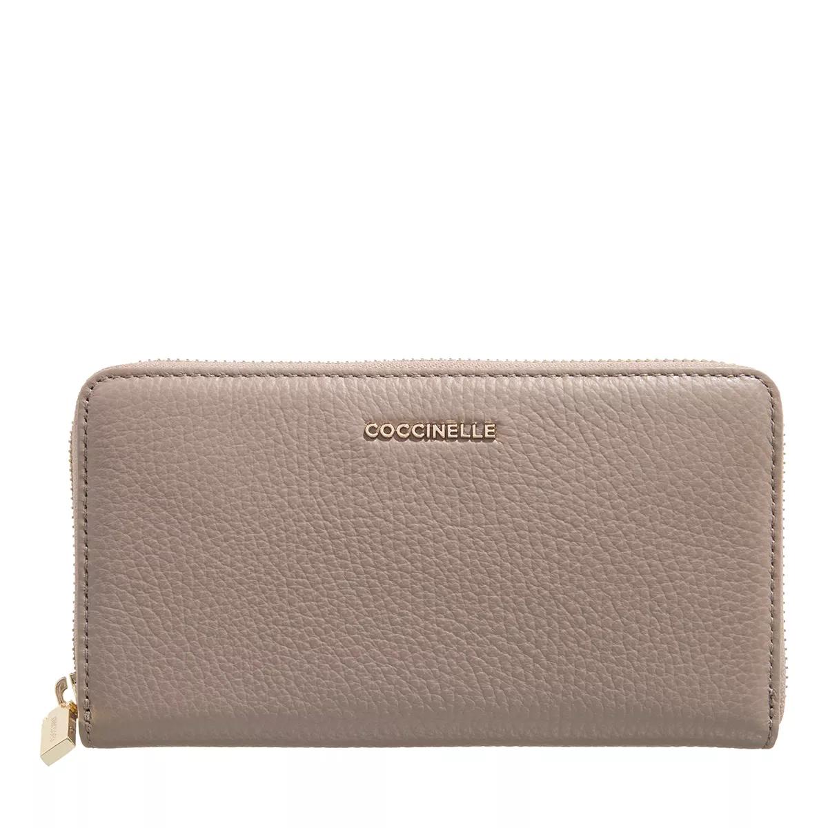 Coccinelle Portemonnaie - Metallic Soft - Gr. unisize - in Taupe - für Damen