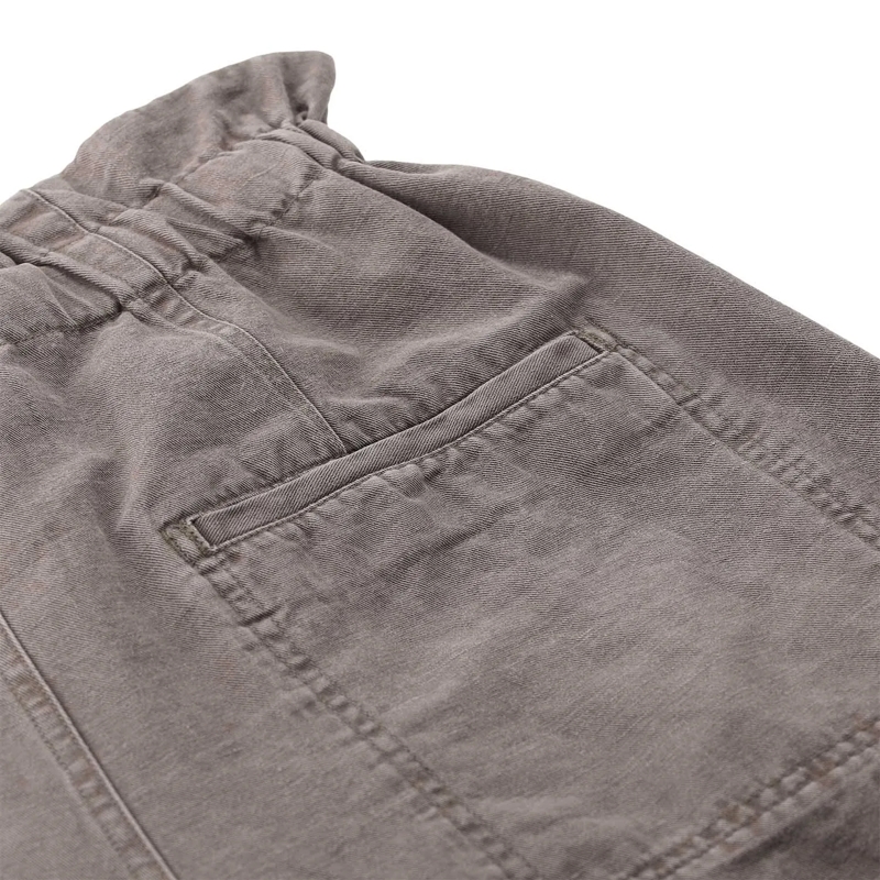 Etoile Isabel Marant Bermuda-Shorts Relaxed Fit Cotton-Linen Blend Bermudas Brown(Image 7)