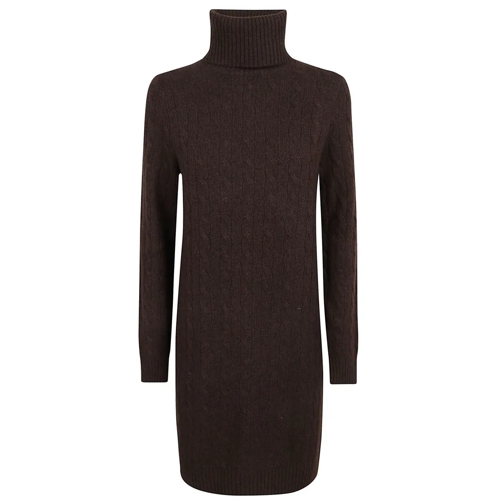 Polo Ralph Lauren Mini-Kleider Wool And Cashmere Blend Knitted Dress Brown