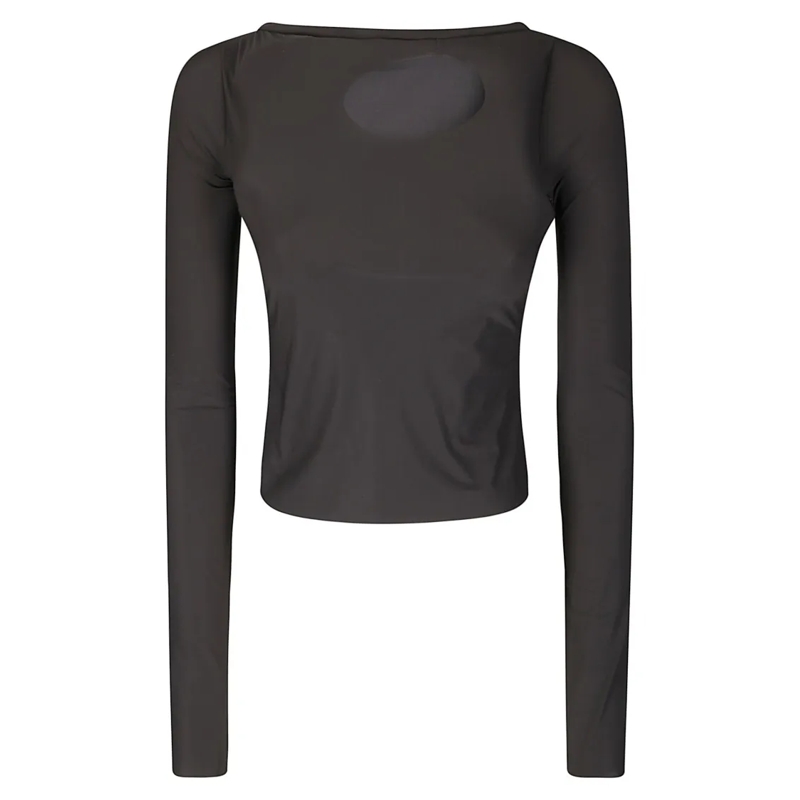 Ottolinger Top met lange mouwen Top Sculpted Donut Longsleeve Black