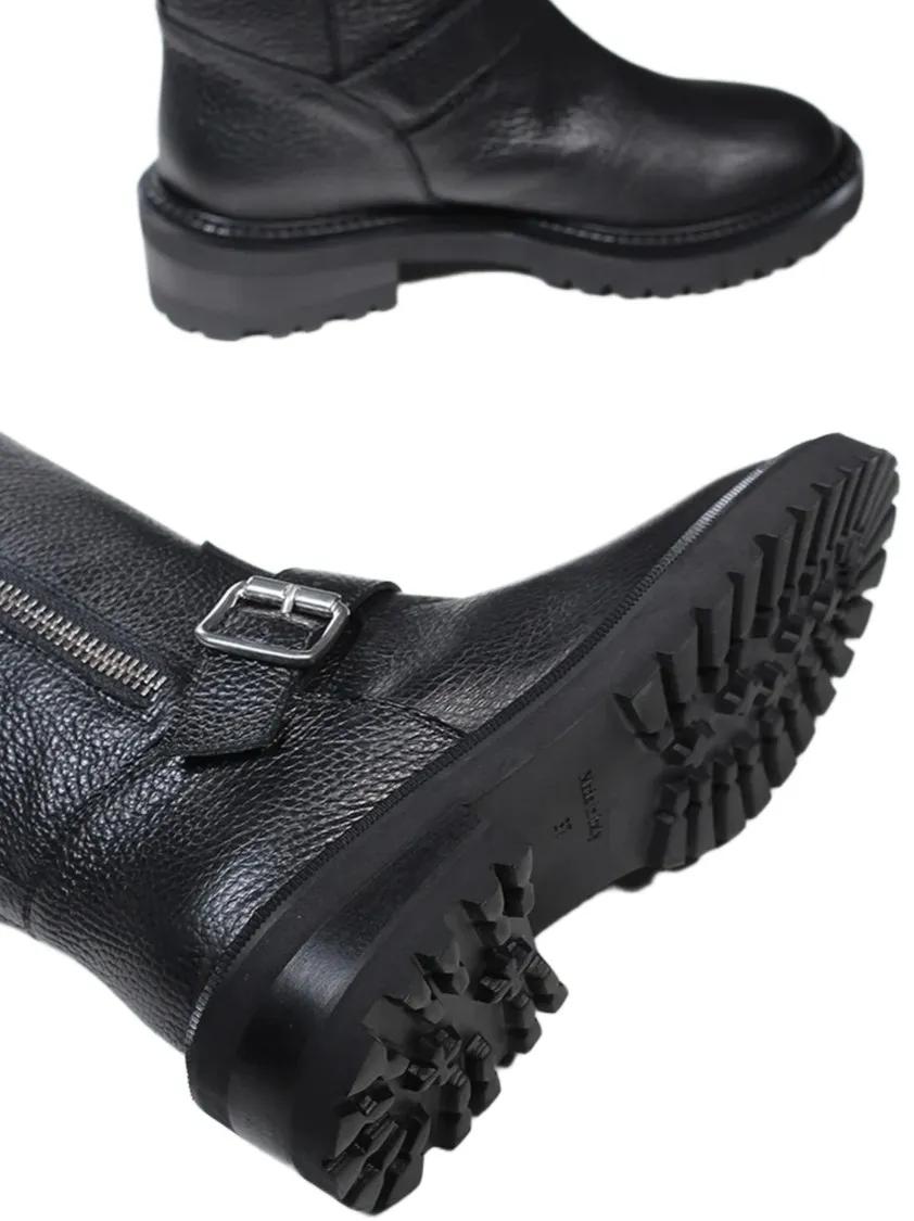 Thumbnail - Via Roma 15 Stiefel - Tall Biker Boots With Central Zip And Adjustable S - Gr. 37,5 (EU) - in Schwarz - für Damen