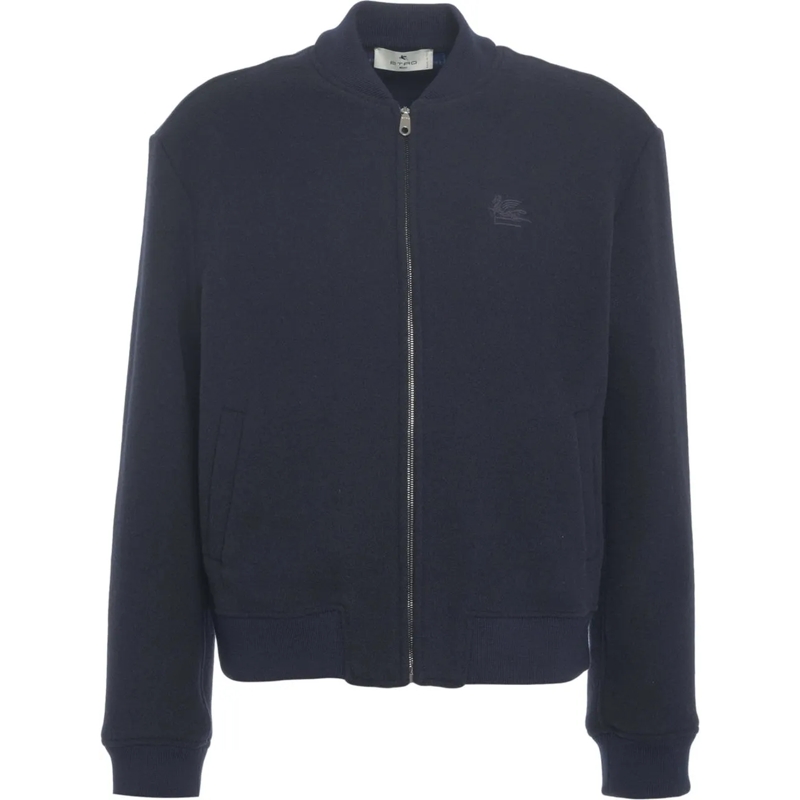 Etro  Bomber with logo embroidery blau